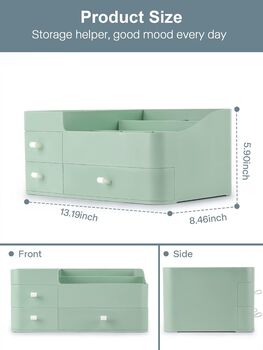 Dressing Table Makeup Organizer With Drawers, 8 of 11