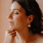 Terra Creole 18k Gold Plate Hoop Earrings, thumbnail 3 of 5