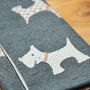 Charming British Terrier Wave Pattern Cotton Blend Scarf, thumbnail 8 of 11