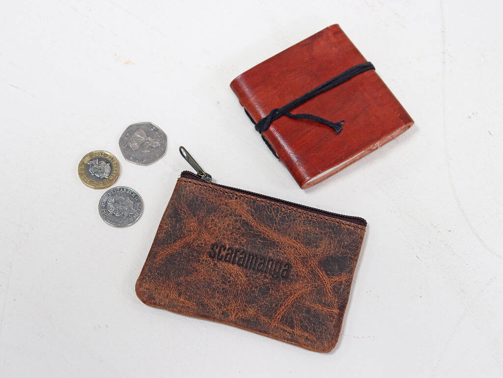 Leather Mini Journal And Coin Pouch Set, 1 of 7