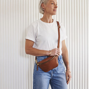 Personalised Luxury Leather Sling Bag, 5 of 12