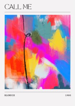 Blondie Music Inspired Abstract Art Print, 4 of 4