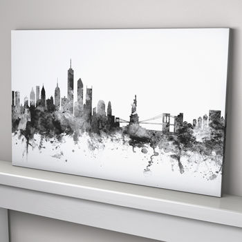 New York Skyline Cityscape Black And White, 2 of 6
