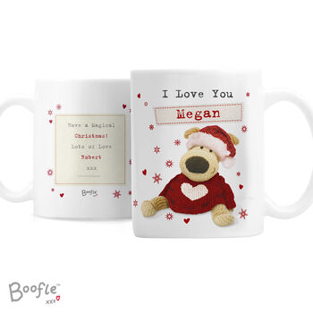 Personalised Boofle Christmas Love Mug, 4 of 4
