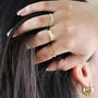 Adjustable Blue Enamel Sun Ring In Gold Plating, thumbnail 8 of 11