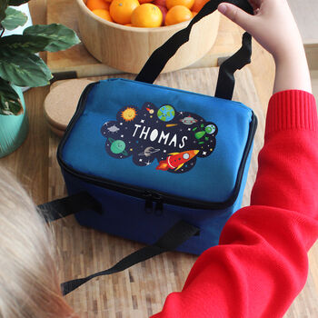 Personalised Space Blue Lunch Bag, 3 of 6