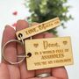 Personalised Valentine’s Novelty Wooden Keyring, thumbnail 2 of 5