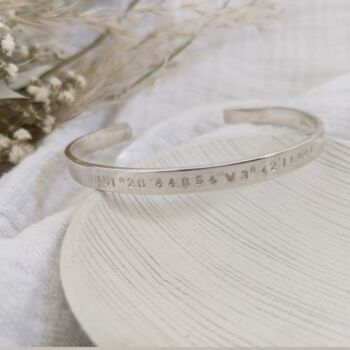 Personalised Silver Secret Message Cuff Bracelet, 2 of 11