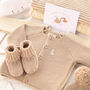 Luxury Cotton Pale Pink Baby Cardigan And Booties Set, thumbnail 2 of 11
