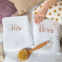 Personalised Wedding Anniversary Couple Towels, thumbnail 3 of 12