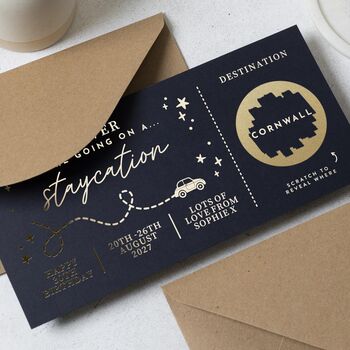 Staycation Personalised Scratch Reveal Gift Voucher, 3 of 9