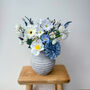 Blue And White Artificial Flower Arrangement, thumbnail 6 of 6