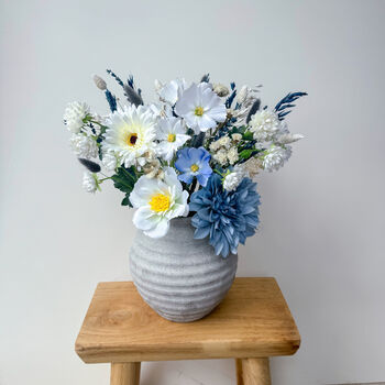 Blue And White Artificial Flower Arrangement, 6 of 6