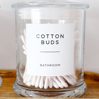 Luxury Clear Glass Bathroom Jar With Airtight Lid, 6 of 11