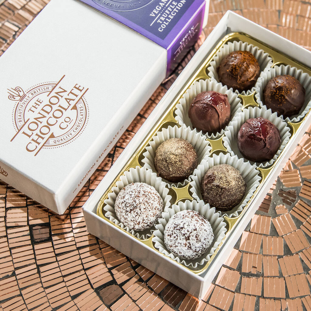 Vegan Friendly Chocolate Truffle Collection Gift Box, 1 of 4