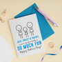 Cute Character Personalised Fathers Day Card, thumbnail 3 of 6