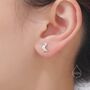 Cute Duck Stud Earrings In Sterling Silver, thumbnail 2 of 12