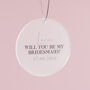 Personalised 'Will You Be My Maid of Honor / Bridesmaid / Flower Girl?' Card With Keepsake, thumbnail 11 of 12