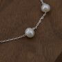 Sterling Silver Freshwater Pearl Beaded Bracelet, thumbnail 4 of 10