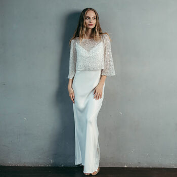 Beaded Bridal Top | Sequined Wedding Dress Topper, 6 of 11