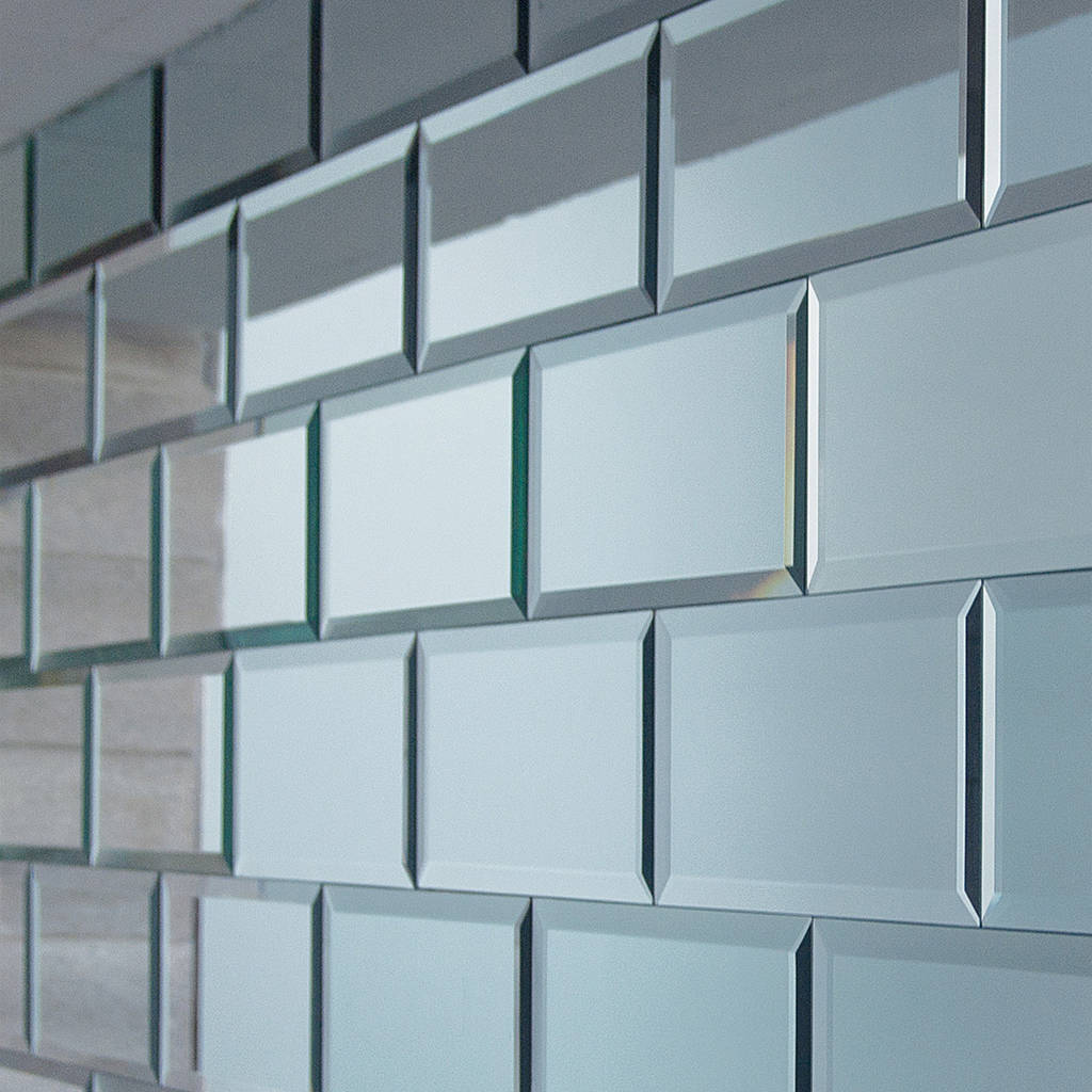 rectangular mirrored tiles by out there interiors