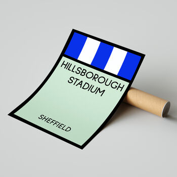 Hillsborough Monopoly Sheffield Wednesday Football Print, 2 of 2