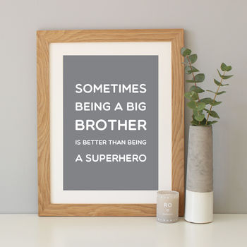 Superhero Brother Quote Print, 4 of 7