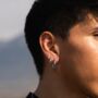 Silver Stainless Steel Hoop Earrings For Men, thumbnail 9 of 10