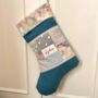 Luxury Patchwork Christmas Stocking, thumbnail 6 of 12