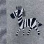 Zebra Knitted Cotton Blanket, thumbnail 3 of 5
