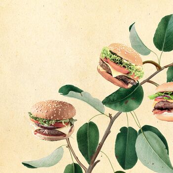 Vintage Style Botanical Burger Print, 7 of 10