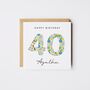 Personalised Happy 40th Birthday Card Liberty Style *Age Options, thumbnail 1 of 10