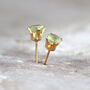 Green Prehnite Stud Earrings, thumbnail 5 of 12