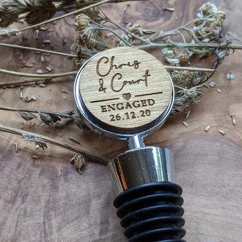 Personalised Wine Bottle Stopper Wedding, Anniversary, 2 of 3