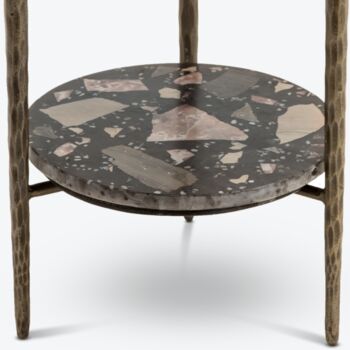Pols Potten Terrazzo Marble Side Table In Nougat Brown, 5 of 5