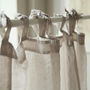 Linen Stone Washed Curtains With Ties, thumbnail 4 of 10