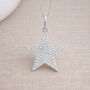 Personalised Sterling Silver Pavé Star Pendant Necklace, thumbnail 2 of 12
