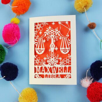 Personalised Libra Birthday Card, 7 of 10