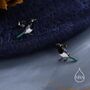 Sterling Silver Tiny Magpie Bird Stud Earrings, thumbnail 3 of 12