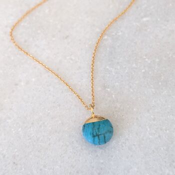 The Orb Turquoise December Birthstone Necklace, 4 of 7