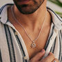 Solar Plexus Chakra Men's Citrine Silver Necklace, thumbnail 2 of 10