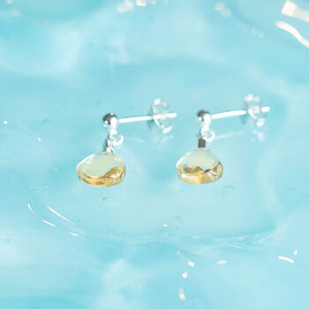 Citrine Drop Stud Earrings Second Light Collection, 4 of 4