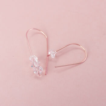 Herkimer Diamond Drop Earrings In Rose Gold Filled, 2 of 7