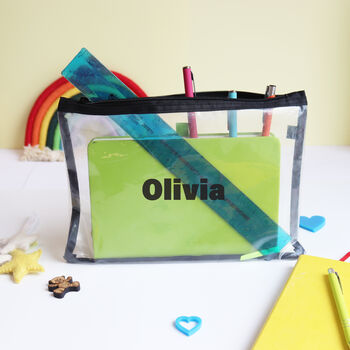 Clear Pencil Case Personalised, 7 of 10