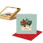 Christmas Wishes Floral Envelope Pack Of 10 Cards, thumbnail 2 of 3