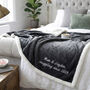 Personalised Charcoal And White Super Soft Blanket, thumbnail 2 of 12