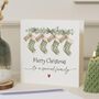 Personalised Family Stocking Christmas Card With Names, thumbnail 1 of 7