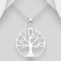 Teachers Sterling Silver Tree Of Life Pendant Necklace, thumbnail 2 of 3