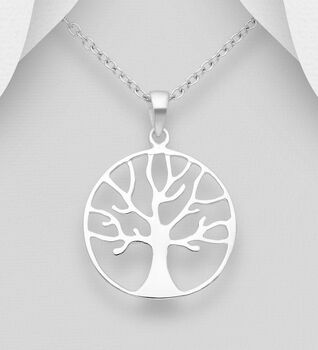 Teachers Sterling Silver Tree Of Life Pendant Necklace, 2 of 3