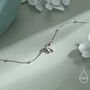 Sterling Silver Ribbon Bow Bracelet, thumbnail 3 of 12